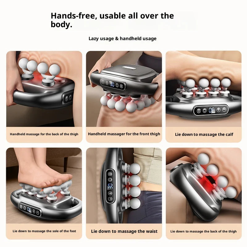 Intelligent Hands-Free Body Massager – 6-16-Head Deep Massage