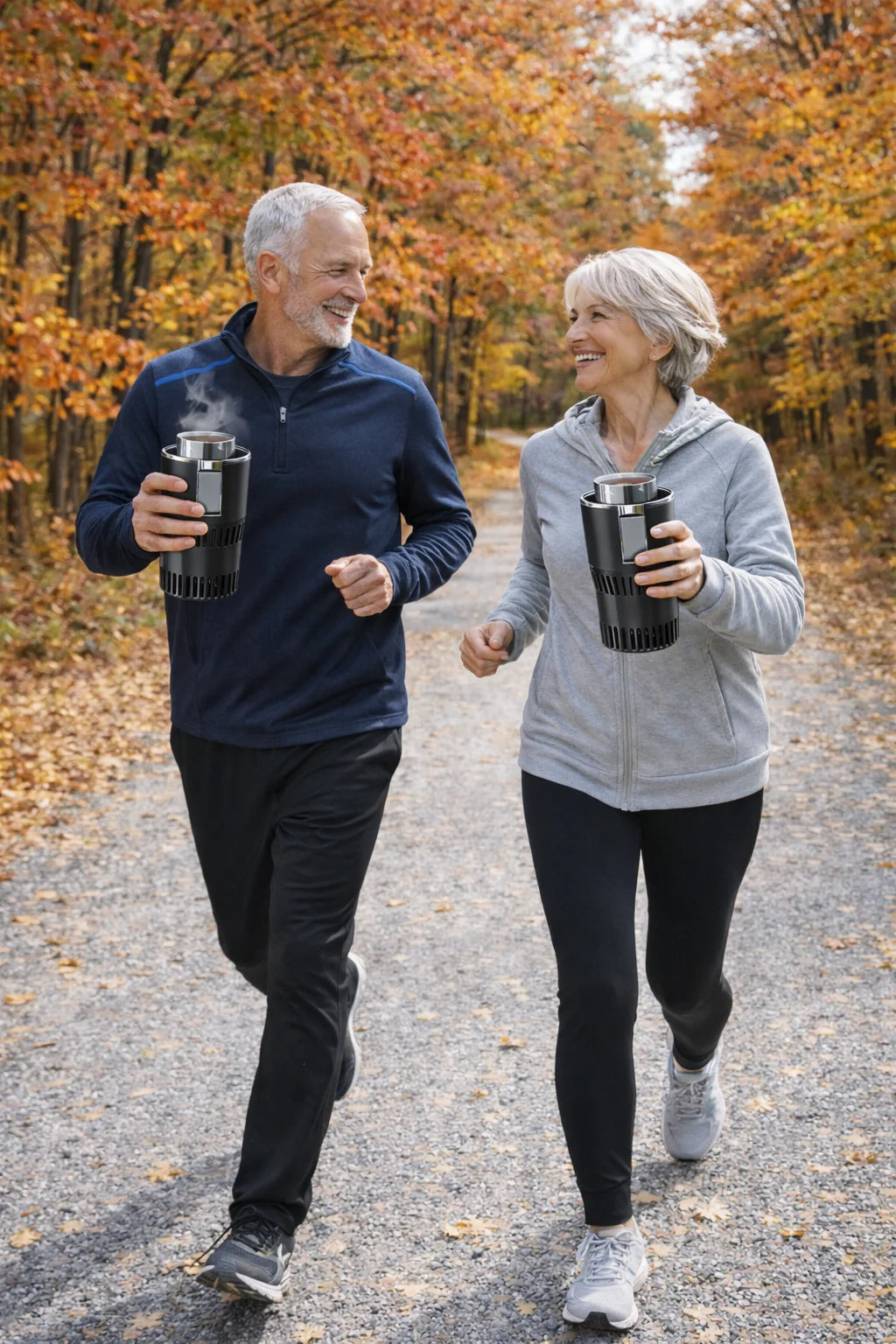 Smart 2-in-1 Car Cup Heater & Cooler with Digital Temperature Display